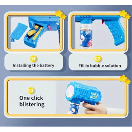 Automatická bublifuková pištoľ Kačička s náplňou