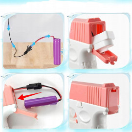 Automatická vodná pištoľ Spray so zásobníkmi ružová