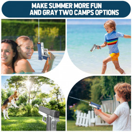 Automatická vodná pištoľ Spray so zásobníkmi ružová