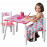 Gyerek asztal székekkel - rózsaszín
