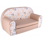 Szétnyitható mini gyerek kanapé Erdei állatkák