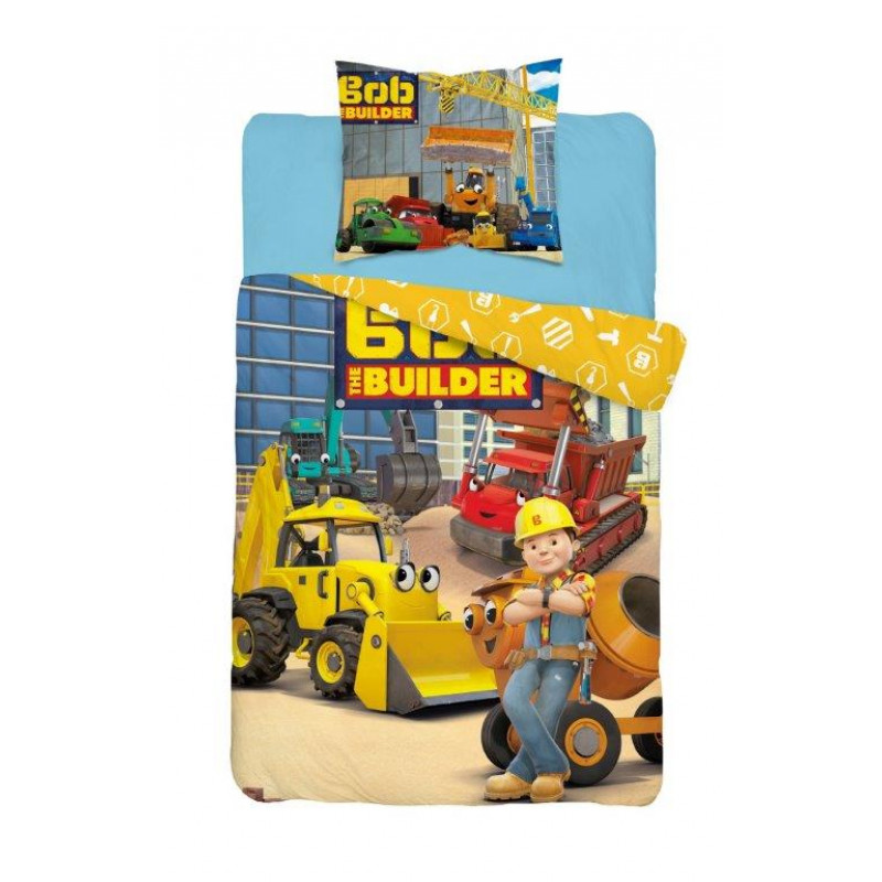 Gyerek ágyneműhuzat Bob Builder 140x200 cm Gyerek ágyneműhuzat Bob Builder 140x200 cm