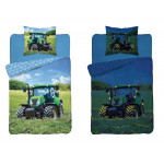 Sötétben világító gyerek ágyneműhuzat Traktor 140x200 cm