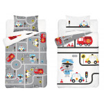 Gyerek ágyneműhuzat City - szürke 135x100 cm