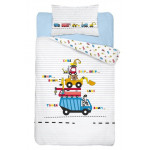 Gyerek ágyneműhuzat Munkagépek - kék 135x100 cm