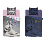 Sötétben világító gyerek ágyneműhuzat Husky 140x200 cm