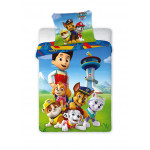 Gyerek ágyneműhuzat Mancs Őrjárat - kék 135x100 cm