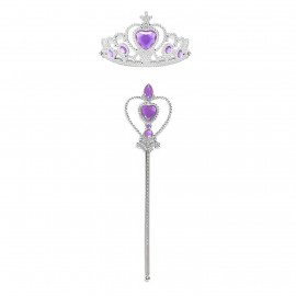 Elsa Jégvarázs kiegészítők szettel koronával és copfokkal