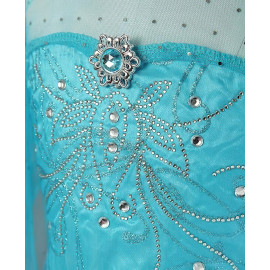 Gyerek jelmez Elsa prémium szoknyával és kiegészítőkkel 110-116 cm