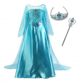 Gyermekruha ELSA prémium hosszú fátyollal és kiegészítőkkel 122-128 L