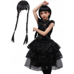 Gyermek Wednesday jelmez parókával 134-146 XL.