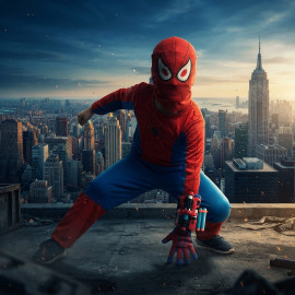 Gyermekruha Spiderman visszalövővel 98-110 méretben