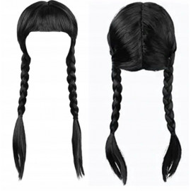 Gyermek Wednesday classic jelmez parókával 116-122 cm