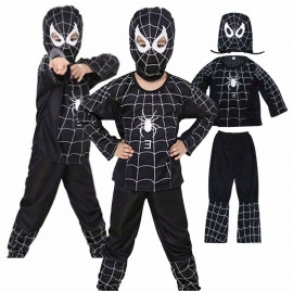 Gyermekruhában pókember fekete 122-134 L