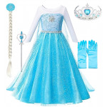Gyerek Jégvarázs ELSA csillámos jelmezzel 110-116 cm