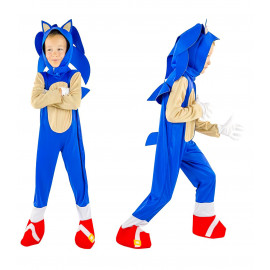 Gyermek jelmez Sonic maszkkal és kesztyűvel 104-110 S