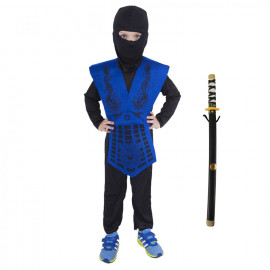 Gyermek jelmez Kék Ninja karddal 116-128 M