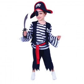 Gyermek köntös kalóz karddal és maszkkal 110-116 S