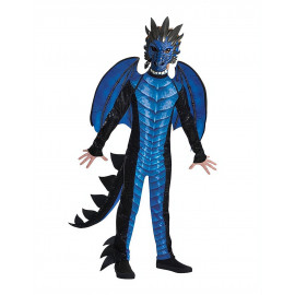 Gyermek Jelmez Kék Sárkány maszkkal 134-146 XL