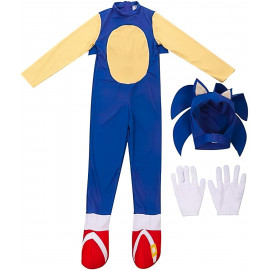 Gyerek Sonic jelmez maszkkal és kesztyűkkel 122-128 M