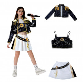 Gyermek Elsa jelmez flitterekkel és kiegészítőkkel 110-116 M