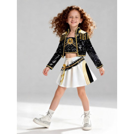 Gyermek Elsa jelmez flitterekkel és kiegészítőkkel 110-116 M