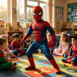 Dětský kostým Svalnatý Spiderman Premium 110-122 M