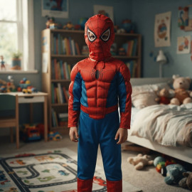 Dětský kostým Spiderman se svaly 110-122 M