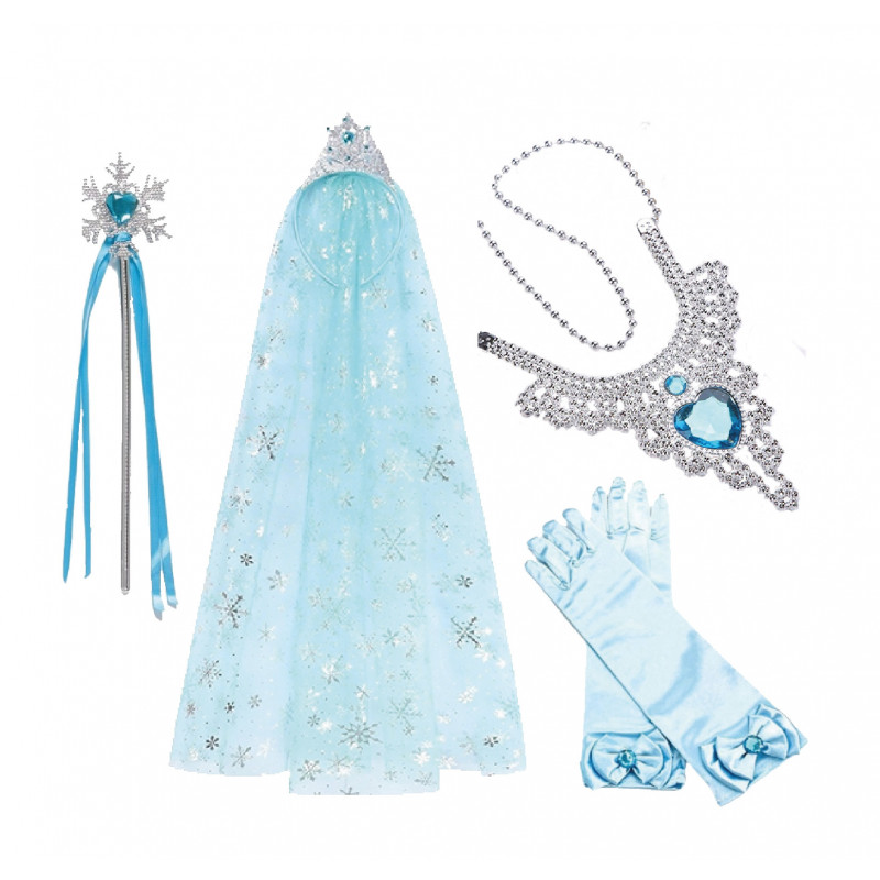 Elsa Frozen kiegészítők szettel és fátyollal
