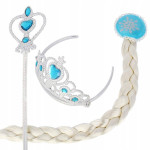 Elsa Jégvarázs kiegészítők szettel koronával és copfokkal