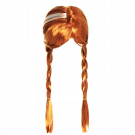 Wednesday fekete paróka copfos 65 cm.