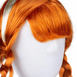 Wednesday fekete paróka copfos 65 cm.