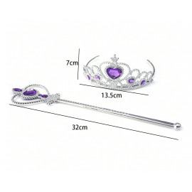 Elsa Jégvarázs kiegészítők szettel koronával és copfokkal