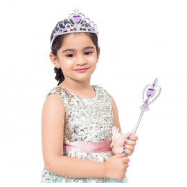 Elsa Jégvarázs kiegészítők szettel koronával és copfokkal