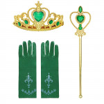 Elsa Jégvarázs kiegészítők szettel koronával és copfokkal