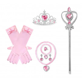 Elsa Jégvarázs kiegészítők szettel koronával és copfokkal