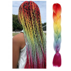 Pletený copánek Jumbo Rainbow 60cm