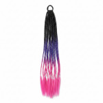 Copánky s gumičkou Crazy braids Pink 60cm